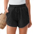 thumbnail image 2 of Pantalones Cortos de Verano para Mujer, Ropa Deportiva Informal, Ropa Deportiva de , Ropa de Playa para Vacaciones, Moda de Otoño Cómoda. Gris Oscuro L, 2 of 8