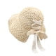 thumbnail image 1 of Sombrero de paja con lazo transpirable y circunferencia de 54-58 cm, sombrero de verano plegable de ala grande, sombrero para el sol para playa y mar, 1 of 6