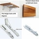 thumbnail image 4 of Estante de pared plegable de 300 mm, soporte de consola plegable de acero inoxidable de 2 piezas, soporte de consola plegable retráctil resistente para garaje, cocina, dormitorio (blanco), 4 of 5