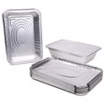 2.25 lb Disposable Aluminum Pans with Lids (50 Count) 2Portion