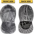 thumbnail image 5 of ZONETECH Car Seat Covers Full Set, 2- Pack Charcoal Grey Sheepskin Winter Wool Auto Accessories for All Season Protection of Your Seats,, 5 of 9