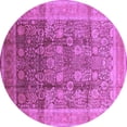 thumbnail image 1 of Ahgly Company Indoor Round Oriental Purple Traditional Area Rugs, 8' Round, 1 of 4