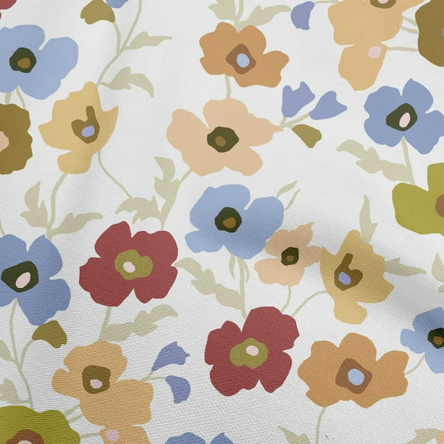 oneOone Georgette Viscose Light Green Fabric Floral Sewing Craft Projects Fabric Prints By Yard 42 Inch Wide