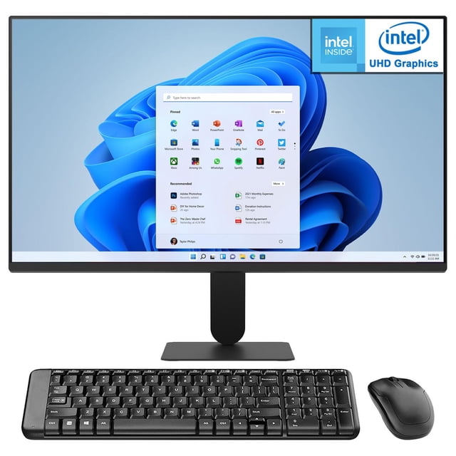 Computadora Mini PC ASUS Essential Intel N97 8GB RAM 256GB SSD Monitor 23" Teclado Mouse Español