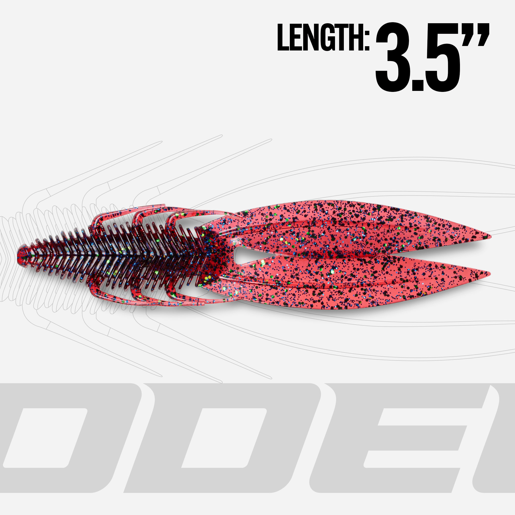6th Sense Bodega 3.5 in Soft Plastic Creature Bait Twin Ridge Tail Action Bass Fishing Lure, Made in