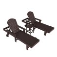 thumbnail image 2 of WestinTrends 3 Piece Adirondack Poly Reclining Chaise Lounge With Arms & Wheels, Dark Brown, 2 of 5