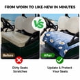 thumbnail image 4 of Golf Cart Seat Covers for 2 Seater,Spring Daisy Blue Microfiber Cart Seat Towel Blanket,Pastoral Botanical White Floral Leaf Absorbent Breathable NonSlip Bench Seats Protector for Golf Course 51"x31", 4 of 9