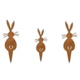 thumbnail image 1 of zhangmingg Rabbit Garden Art Metal Animal Insert for Courtyard Wooden Pile Ornament 3PCS, 1 of 8