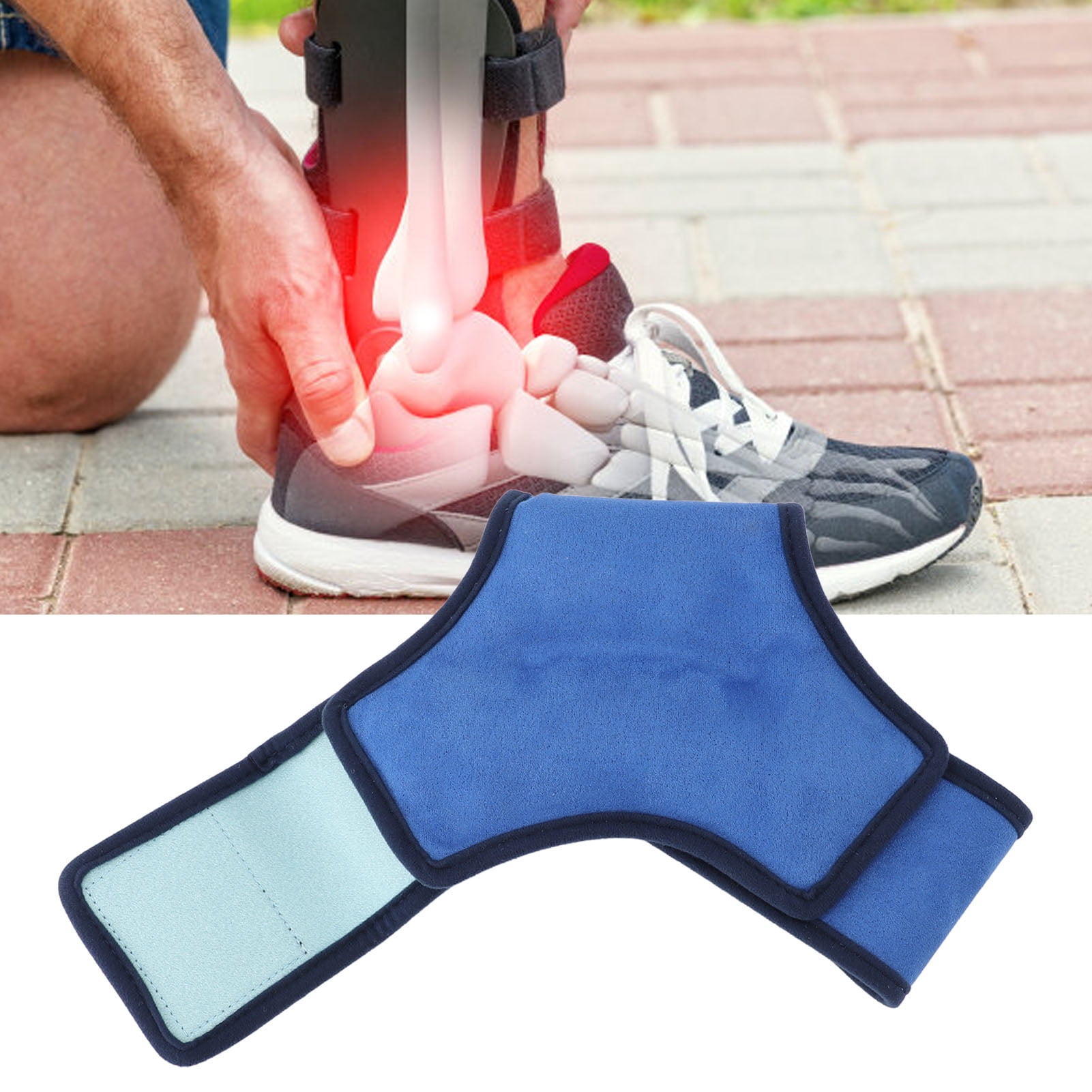 BOKYAN Ankle Ice Pack Reusable Cold Wrap Swelling Relief Soft Lightweight Heel Gel Pad for Sprains Sports Injuries Plantar Fasciitis Achilles Tendonitis Foot Pain Recovery Therapy