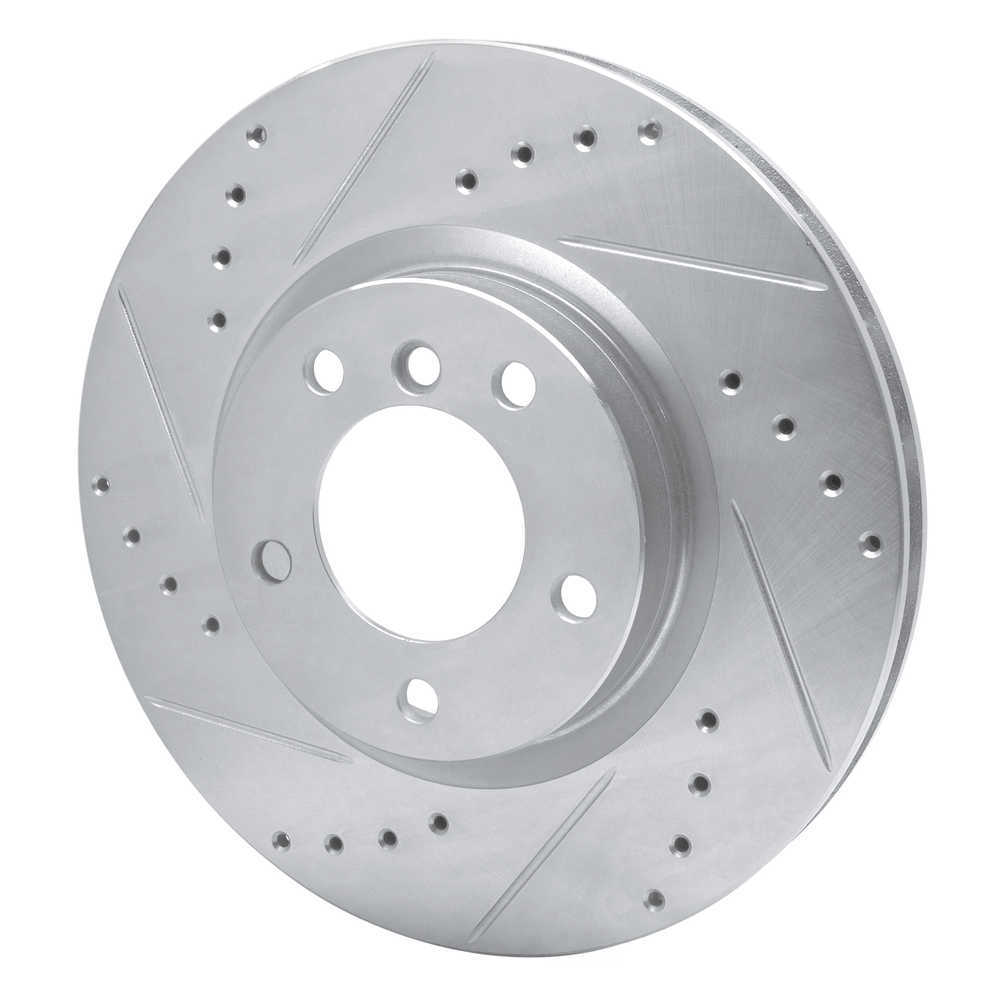 Dynamic Friction Company 631-31037D DFC Brake Rotor - Drilled And Slotted - Silver