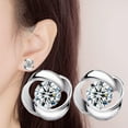 thumbnail image 2 of SEPARQI  925 Sterling Silver Stud Earrings Birth Cubic Zircon Fashion Jewelry For Women, 2 of 5
