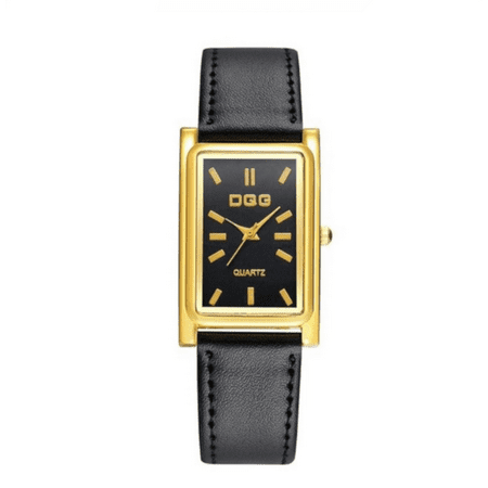 Woman Casual Fashion Goldtone Square Face Dress Watch-48-A