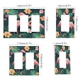 thumbnail image 2 of Yayeee Rocker Switch Wall Plate 3-Gang 6.5"x4.6" Home Decorative Outlet Cover, Flamingo Leaves Pattern, 2 of 6