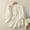 White, variant on Enjoytime Button Down Shirts for Women Imitation Linen Embroidered Solid Color Blouses Casual Work 3/4 Sleeve Tops