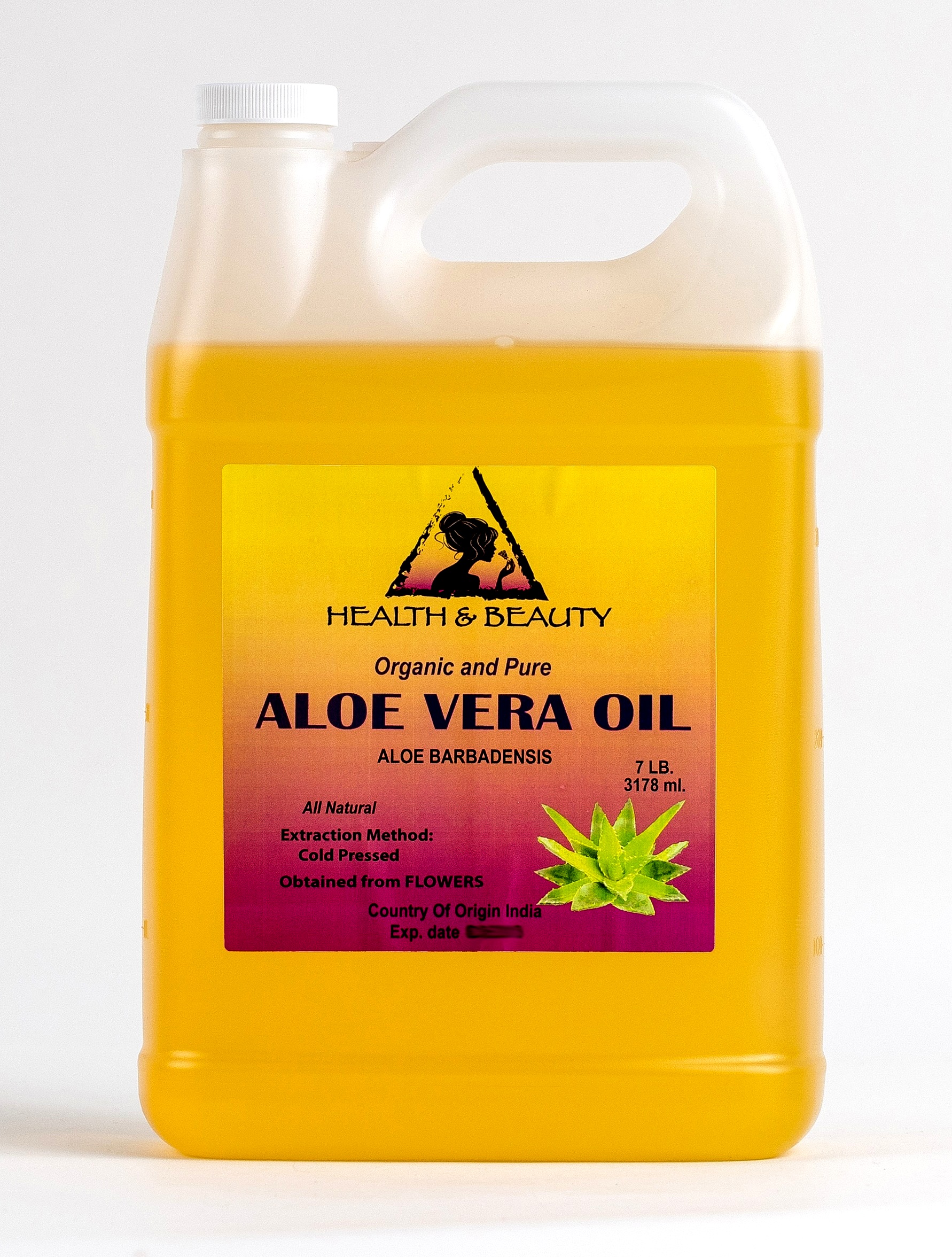 Aloe Vera Oil Organic Carrier Cold Pressed Premium Natural 100% Pure 7 Lb