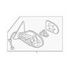 Genuine OE Nissan Mirror Assembly - 96301-9N84A