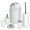 White, variant on Imountek 6 Pieces Bathroom Accessories Set, Soap Dispenser, Toothbrush Holder, Tumbler, Soap Dish, Toilet Brush with Holder, Trash Can