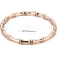 thumbnail image 3 of Stainless Steel Bamboo Style Classic Plain Open Clasp Bangle Bracelet, 3 of 9