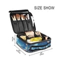 thumbnail image 3 of FORMRS Travel Makeup Bag Large Capacity Train Case Cosmetic Organizer with Adjustable Dividers, Floral Moon, 3 of 8