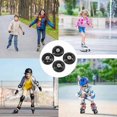 thumbnail image 5 of 4 Pack Inline Skate Wheels Indoor/Outdoor Replacement Wheel with Bearings 70mm,Black, 5 of 5