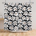thumbnail image 6 of Tchckioa Boho Daisy Shower Curtain for Bathroom,60x72 Inch Waterproof Hooks Bath Curtain Decor, 6 of 6