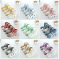 thumbnail image 2 of Kiddiezoom 5 Pairs/Set Four Seasons 0-12Months Fashion Newborn Baby Boy Girl Socks 100%Cotton Soft Infant Accessories Brown 24M, 2 of 6