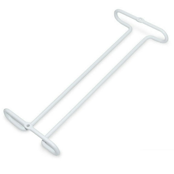 Raindrops White European Style Goblet Glass Holder Hanging Rack Organizer for Kitchen and Dining Room Storage