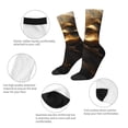 thumbnail image 4 of Wukai Chaussettes Mi-Mollet à Imprimé Flux d'Or Luxueux, Design Imprimé 3D Chaussettes Adultes, Chaussettes de Sport Respirantes Haute Élasticité, Adaptées pour Quotidien, Unisexe, 4 of 6