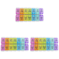 thumbnail image 1 of Caja Medicamentos 14 Rejillas Caja Plástico Doble Caja Embalaje Cajas Medicamentos Doble para La Y La Noche 7 Días (Extra Y Colorida) Doble Extra Del Mismo Color 22 8 CM, 1 of 3