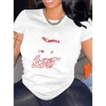 thumbnail image 1 of 1pc Women'S Fashion Diamond Art Print T-Shirt, Casual Round Neck Short Sleeve, Polyester Stretch Fabric, All-Season Comfort Fit Top, 1 of 6