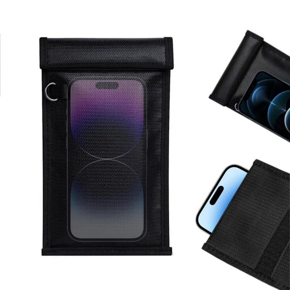 Pack of 2 Fireproof Key Protector,Cell Phone Signal Blocking Pouch,QZS Reusable Signal Blocker Bags for Phone,Key,Card,8x4.8In