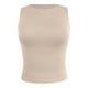 thumbnail image 4 of Camiseta sin mangas con cuello redondo y corte corto para mujer - Camiseta básica informal de verano para adolescentes, mezcla de nailon y spandex, tallas XS-XXXL, 4 of 6