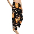 thumbnail image 2 of Disketp Bee And Honey Print Women'S Comfy Pajama Pants Casual Drawstring Palazzo Lounge Wide Leg Pants, 2 of 9