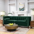 thumbnail image 2 of Jennifer Taylor Home Jack 84" Modern Tuxedo Tufted Sofa Dark Charcoal Grey - Velvet Pine, Fabric Velvet, 2 of 5