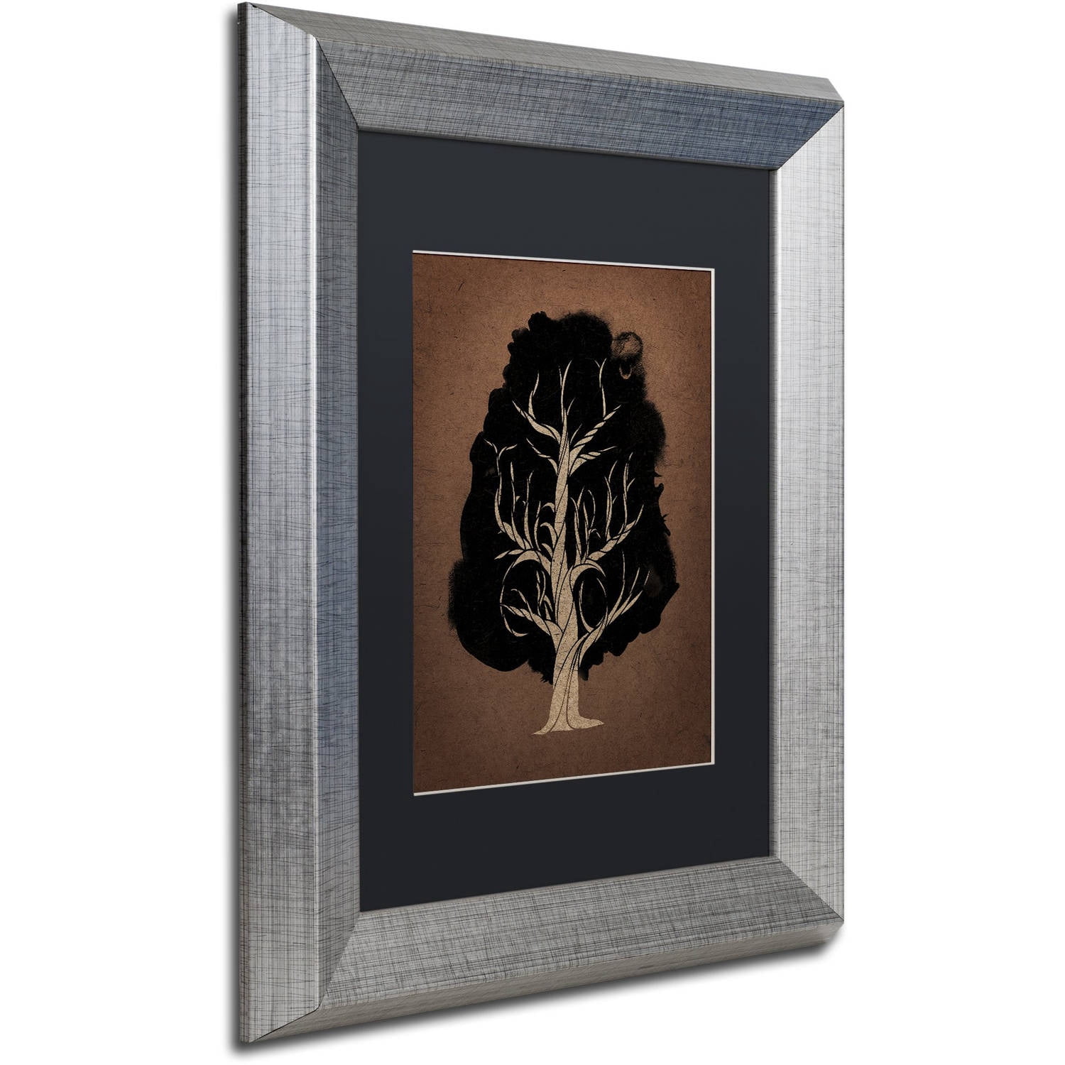 Trademark Fine Art 'Let The Tree Grow' Canvas Art by Robert Farkas, Black Matte, Silver Frame