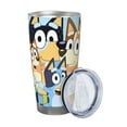 thumbnail image 2 of Netaao Bluey for Travel Coffee Tumbler 20 oz Car Cup Stainless Steel Tumblers Gifts for Dad, Birthday Gifts for Men-Straw Two-piece Set, 2 of 8
