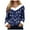 A-Dark Blue, variant on Rotm Christmas Sweatshirts for Women Fall T Shirts Christmas Snowflake Graphic Tee Tops Long Sleeve V Neck Plush Trim Pullover(Pink,L)