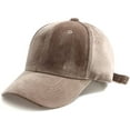 thumbnail image 1 of Gorra de béisbol de terciopelo de estilo clásico para mujer, de invierno y otoño, ajustable, deportiva y a la moda, 1 of 4