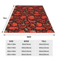 thumbnail image 3 of Honeii Tomatoes And Chili Print Fleece Blanket - Throw Blanket for Bed, Sofa, Couch, Camping, and Travel , Microplush Ultra Soft Warm Blanket-40"x30", 3 of 7