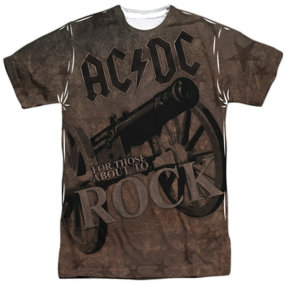 AC/DC Men's  We Salute You Sublimation T-shirt White