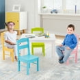 thumbnail image 5 of Costway 5 Piece Kids Wood Table Chair Set Activity Toddler Playroom Furniture Colorful, 5 of 12