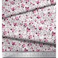 thumbnail image 2 of Soimoi Tissu en Voile de Coton Imprimé Feuilles & Roses au Mètre 56 Pouces de Large, 2 of 3