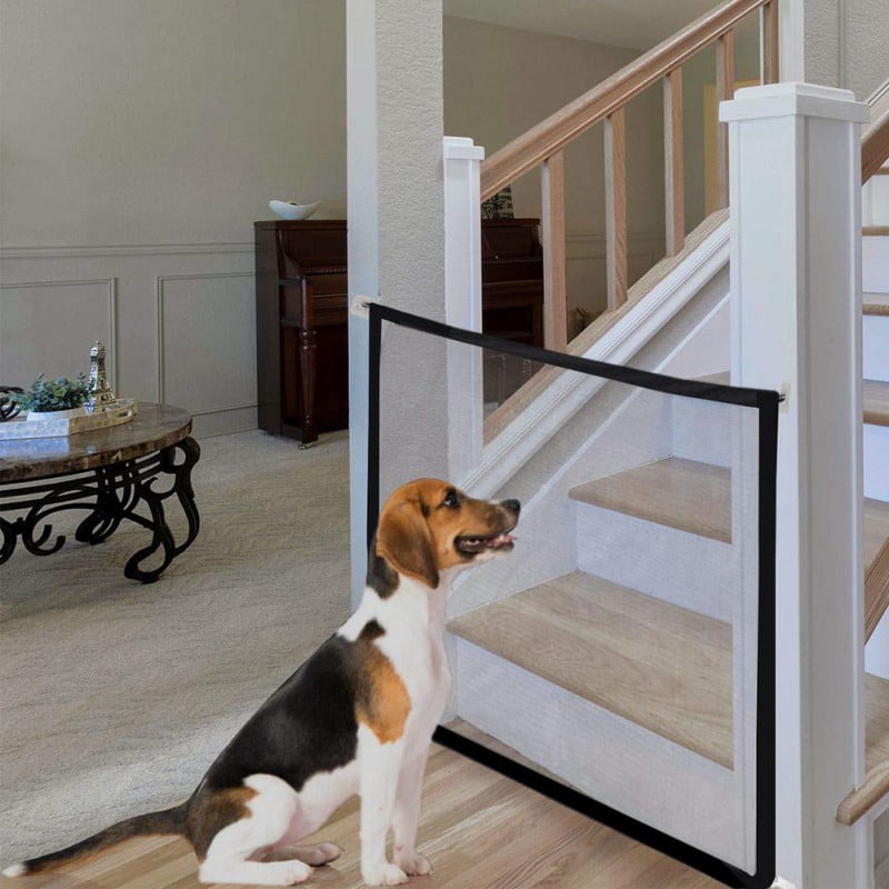 Pet Dog Gate Mesh Fence for Portable Folding Mesh Safety Gate 35.43*27