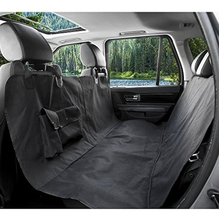 BarksBar Original Pet Seat Cover for Cars - Black, WaterProof & Hammock Convertible