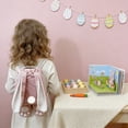 thumbnail image 2 of Bolsas de Regalo de Pascua para Niños Mochila Linda de Conejo para Niños Pequeños Niñas Niños Bolsa de Conejo Rellena Suave con Correas Ajustables, 2 of 6