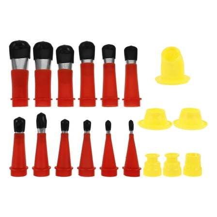 WHAMVOX  Caulking Applicator Stainless Steel Rubber Nozzle Set