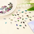 thumbnail image 7 of Uxcell 15 Pcs Horse Eye Shape Rhinestones, 10 x 5 mm Marquise Point Back Rhinestone Beads Glass Crystal Faceted Gems for Jewelry Making DIY Crafts Costume Crystal, Gold Yellow, 7 of 7