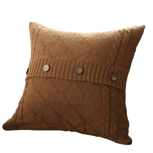 GUANGHONG Knitting Button Fashion Throw Pillow Cases Cafe Sofa Cushion Cover Home Decor 1pc