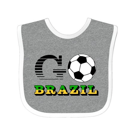 

Inktastic Go Brazil- Soccer Football Gift Baby Boy or Baby Girl Bib