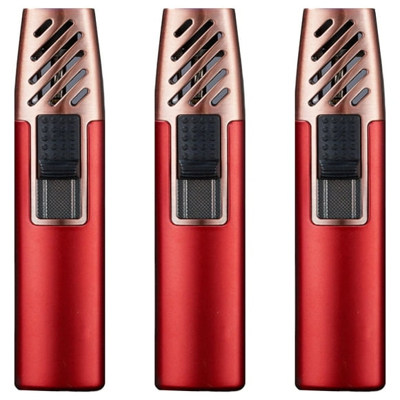 Encendedor Compacto Rellenable TorchyRed 3 Pzas Red Recargable Metal Gas Butano.